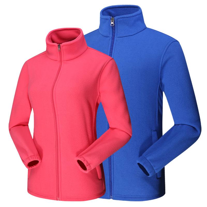 Couple's Fleece-lined Thickened Fleece-lined Jacket Composite Double-sided Polar Fleece Jacket Cardigan Fleece-lined Thickened Collar