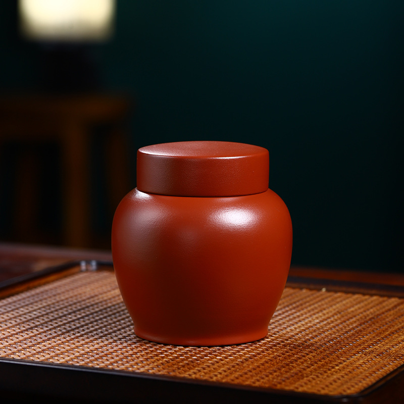 Zisha tea pot Zhu mud storage tea pot small self-priming sealed storage tea pot moisture-proof wake-up tea pot wholesale LOGO production