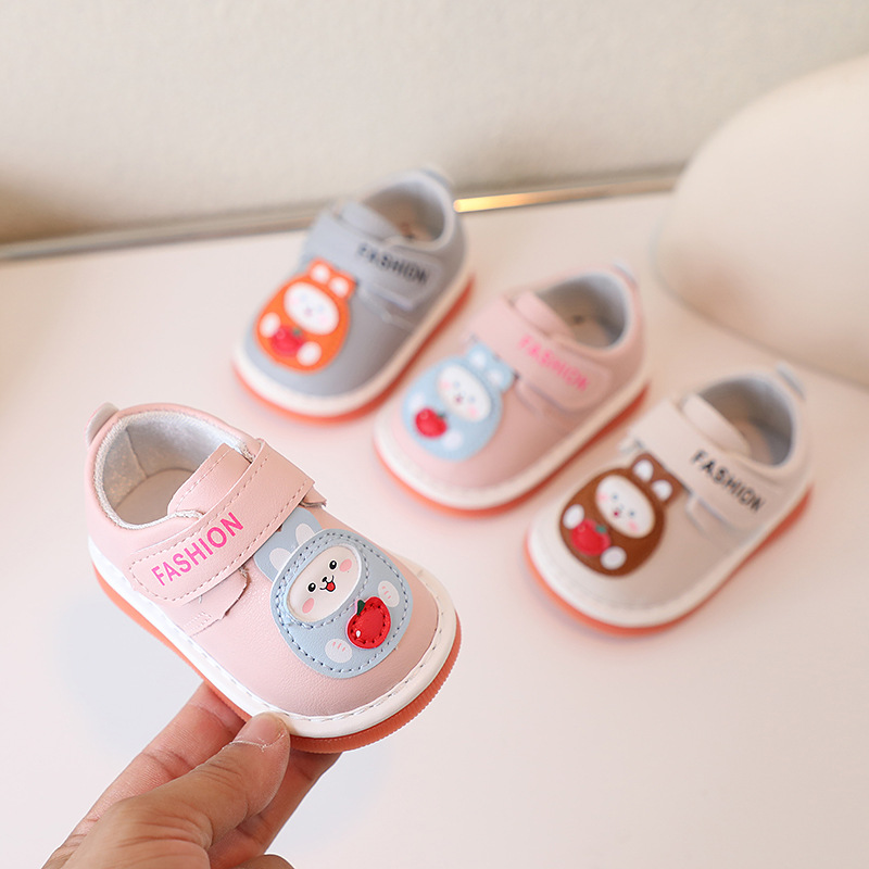 A generation of spring baby shoes princess shoes men's and women's soft-soled baby toddler shoes 0-1 years old 2 call shoes will ring
