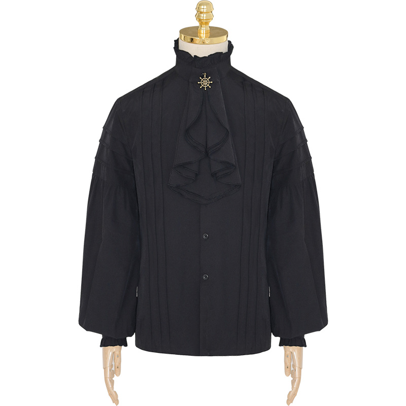 Manzhixin Halloween Performance Dress Renaissance Costume Shirt Medieval Steampunk Pirate Top