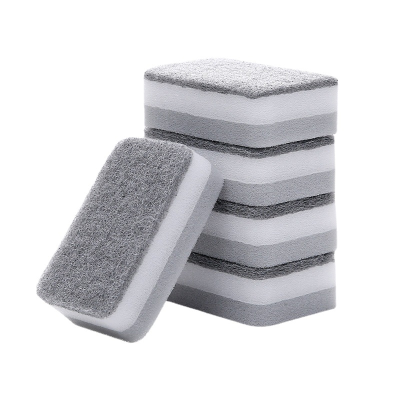 Household brush pot dishwashing cotton kitchen dishwashing artifact wholesale double-sided cleaning scouring pad magic wipe sponge wipe