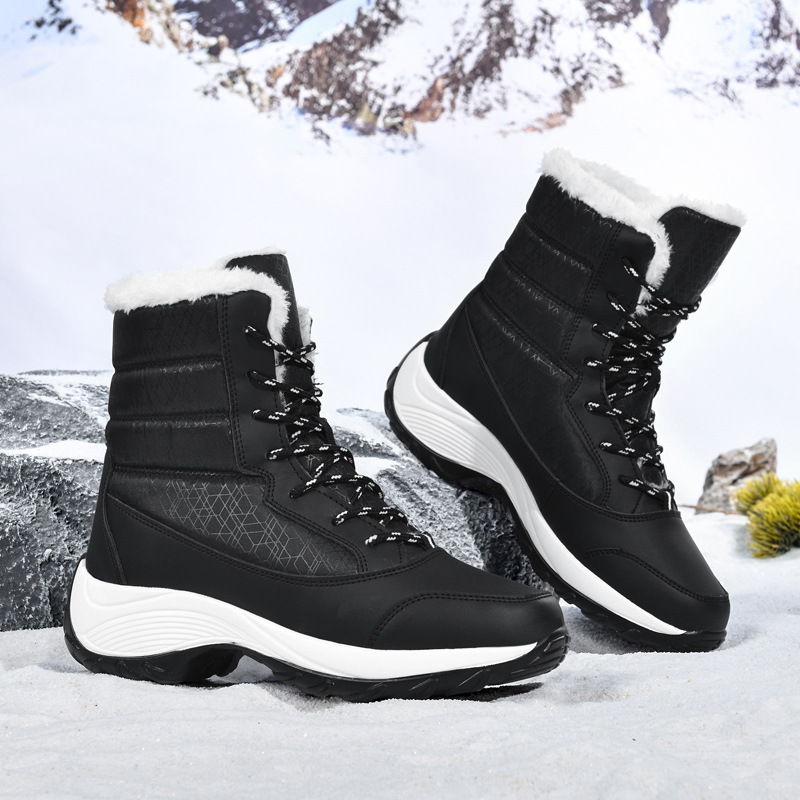 2023 new women's shoes snow boots women's high-top warm student shoes women's cotton-padded shoes boots fleece-lined shoes factory direct sales