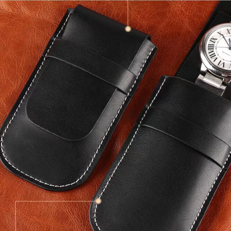 In stock PU leather watch storage bag flip watch line watch storage bag wrist watch bag gift watch bag