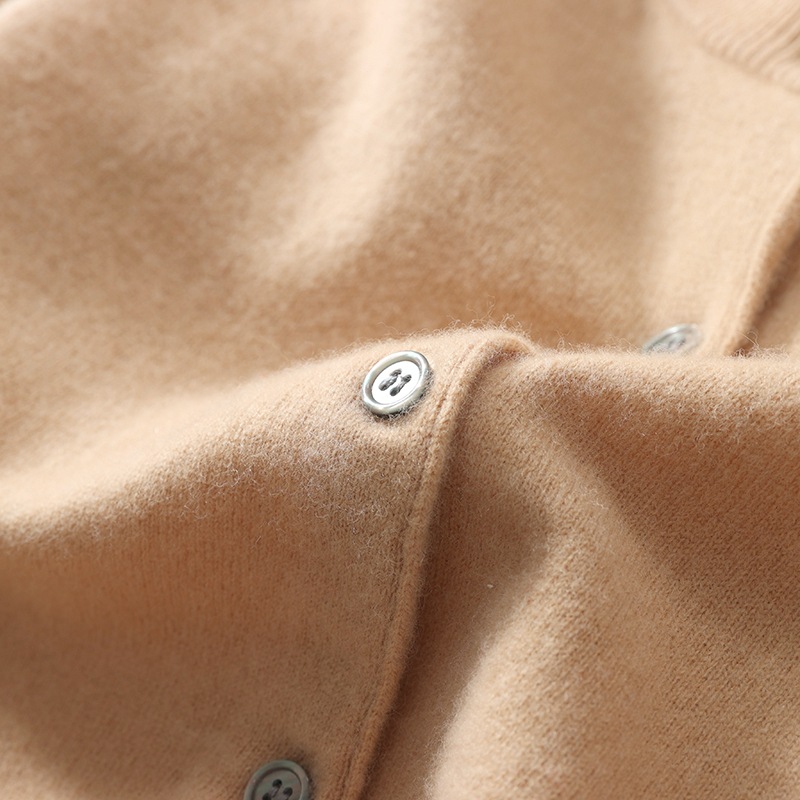 Sweater Cardigan Coat Autumn Women's 24 New Korean Style Explosions Round Neck Loose Outer Wear Knitted Base Shirt Top