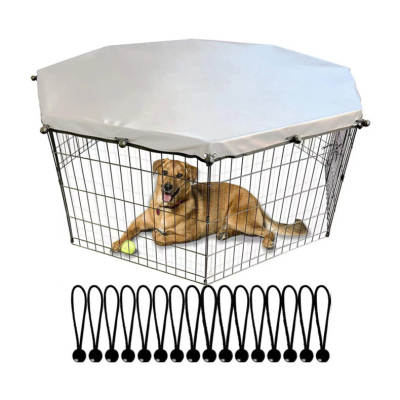 Universal Octagonal Dog Fence Top Cover Sun Protection Rain Shade Protection Cover Pet Fence Floor Mat Cross Border