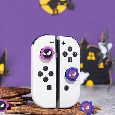 Nintendo switch Rocker Cap NS Rocker Set Silicone Button Protective Cover for oled Luminous Little Purple Magic