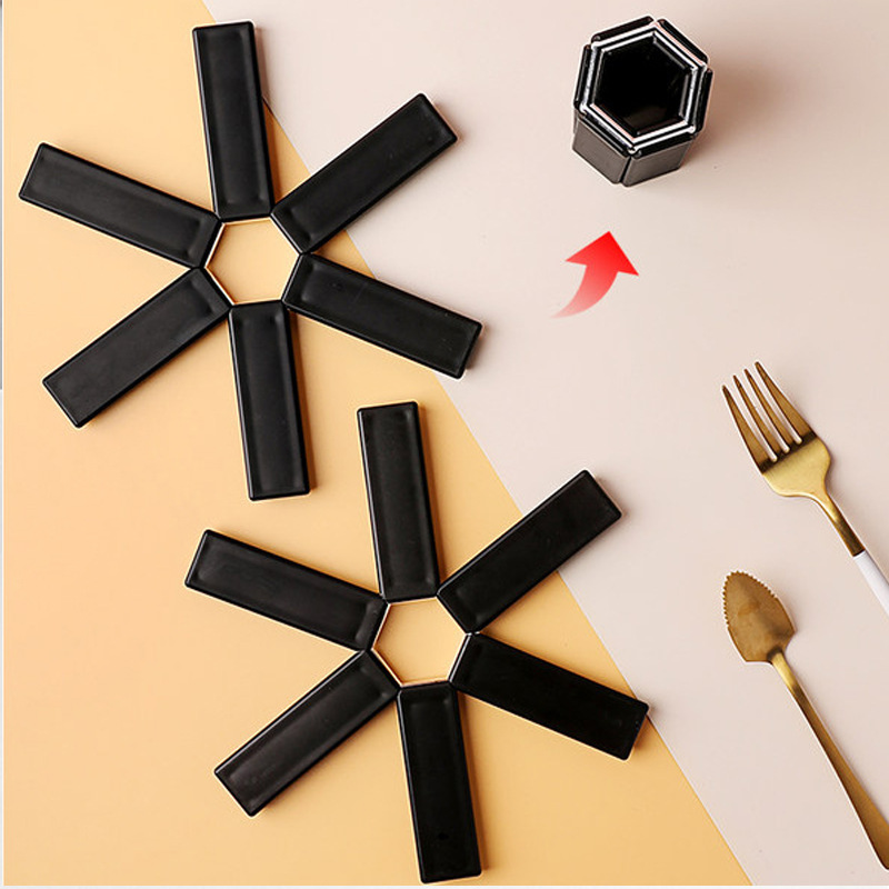 Spot Foldable Pot Pad Heat Insulation Pad Home Kitchen Creative Portable Anti-scalding Bowl Plate Dining Cup Mat Cross-Border