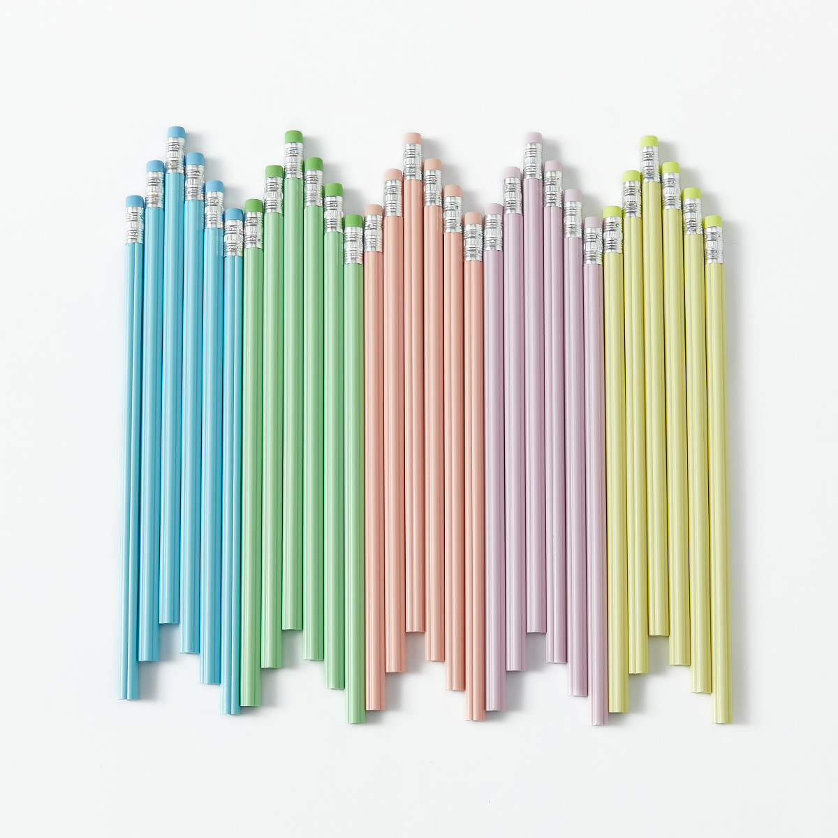 Petal Pen HB Hand Account Pencil Zhenglin Macaron Color Environmental Protection Cross-border Student Writing Petal Flower Pen