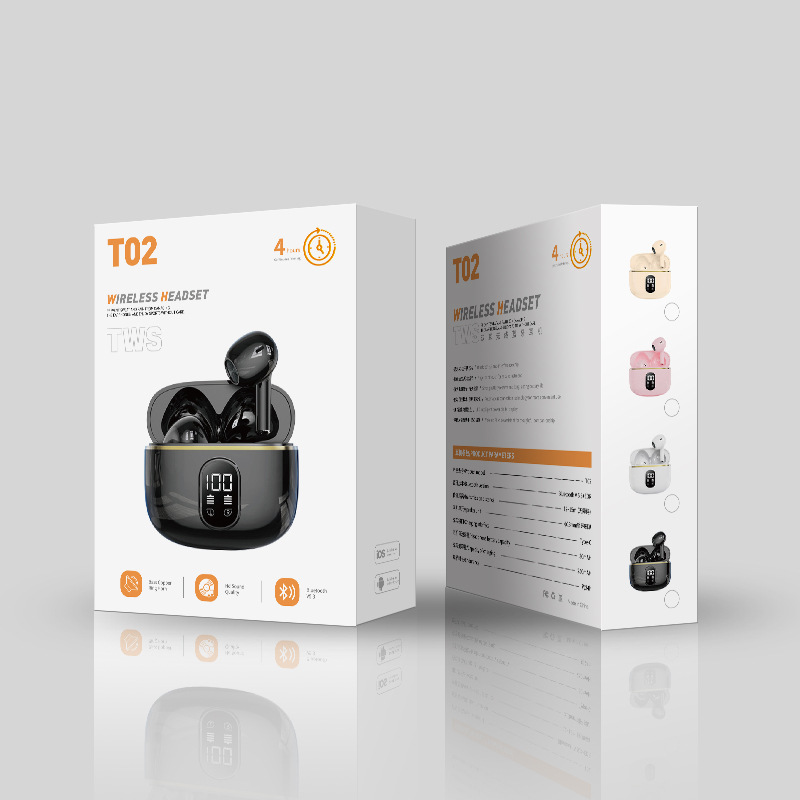 Power display true wireless binaural TWS bilateral stereo charging warehouse Bluetooth headset macaron non-in-ear 5.3