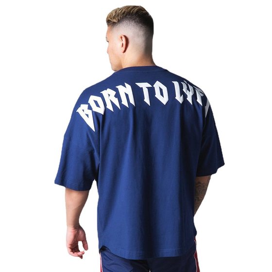 LFYT Muscular Men's Summer and Autumn Sports T-shirt Men's Fitness Loose Top Stretch Basketball Korean Style plus size Short Sleeve Men