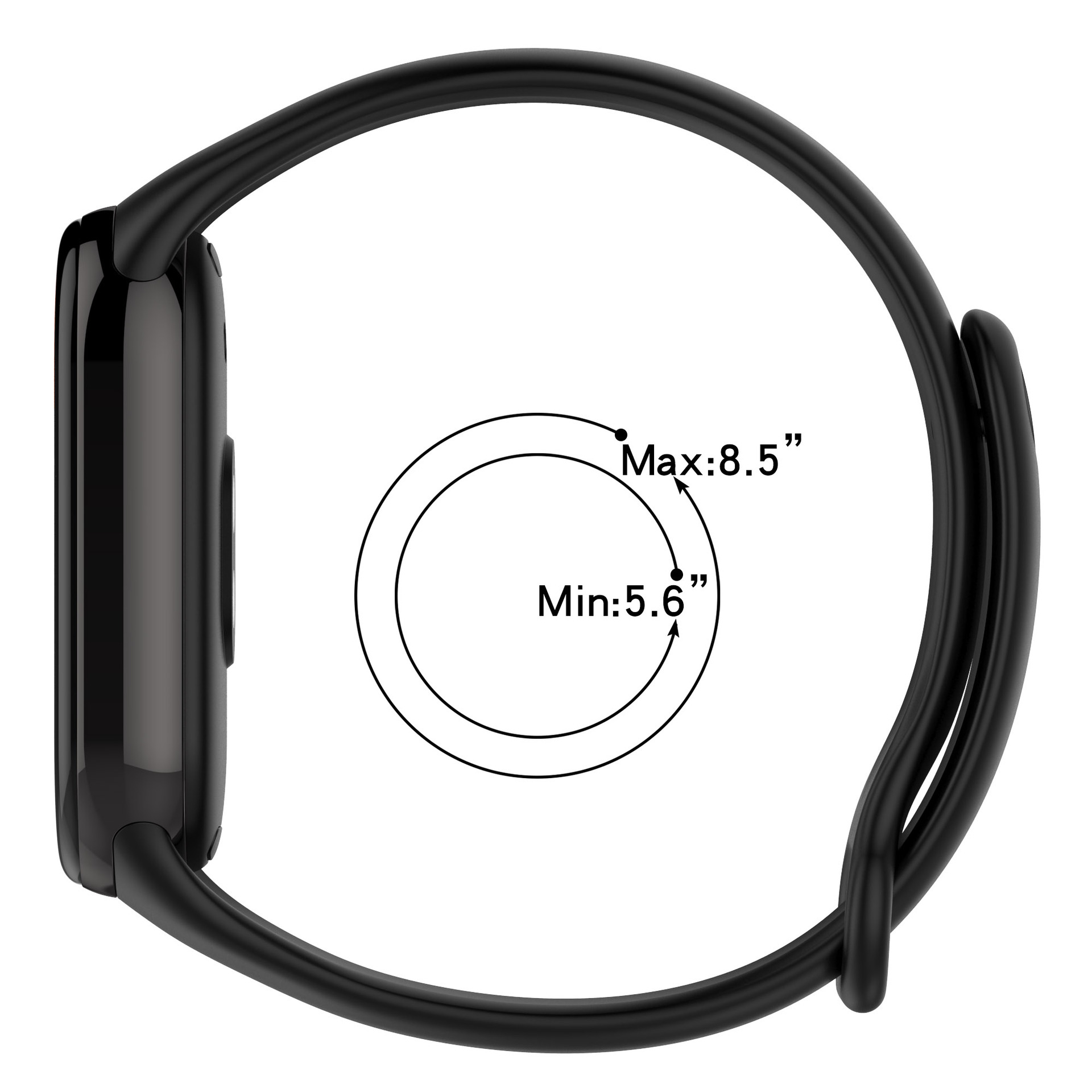 Guohongji for millet bracelet 8/9 metal head grain wristband silicone personality trendy men's and women's wristband smart