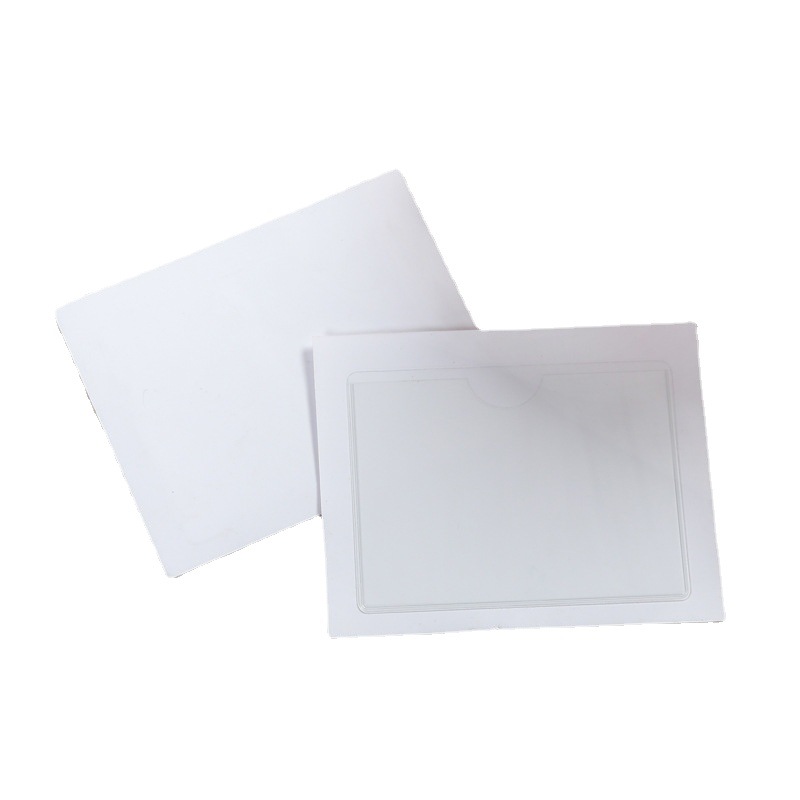 Spot PVC plastic bag transparent turnover box self-adhesive bag 7.5*4cm warehouse goods shelf identification bag label bag