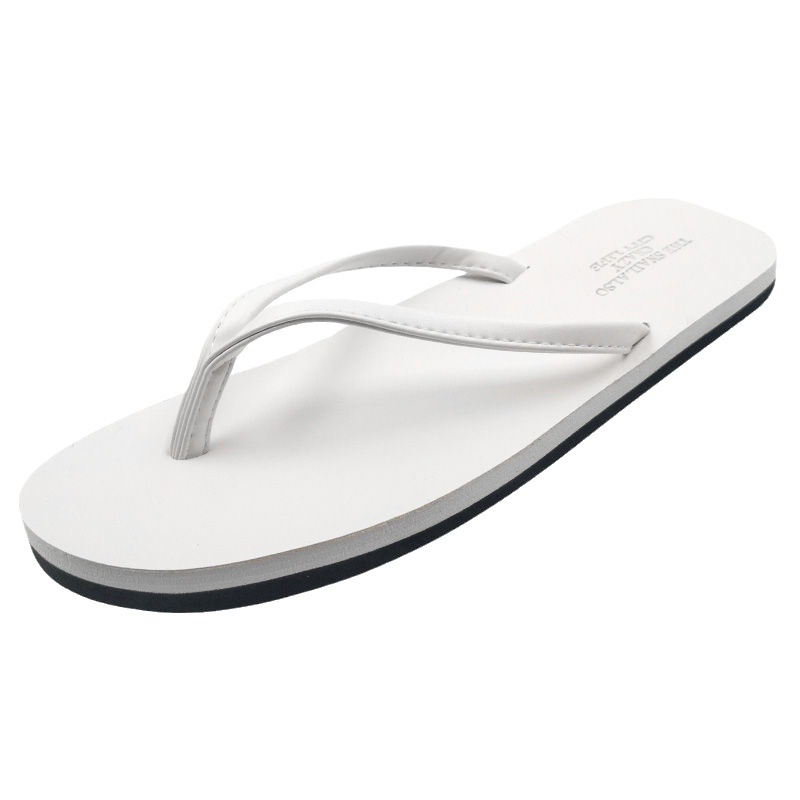 Flip-flops Men's Non-slip 2023 New Couple Slippers Outer Wear Summer Clip Wear-resistant Leather Simple Fashion Beach