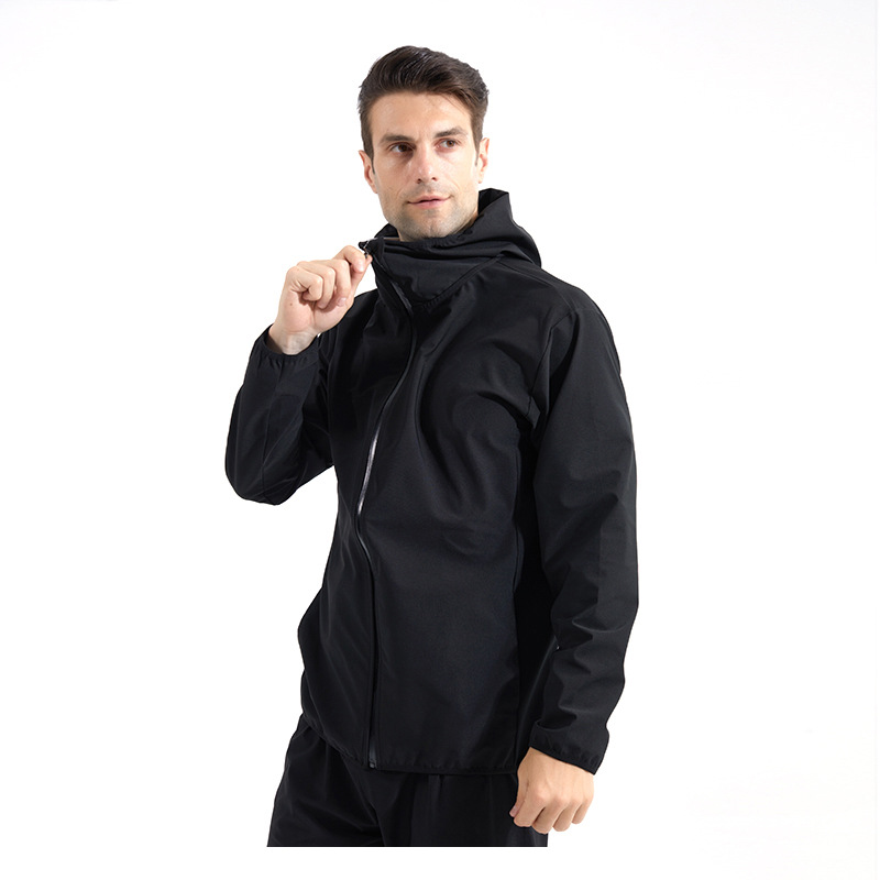 LVS Cross-border Special Sweat Clothing Men's Sports Running Fitness Clothing Weight Reduction Heat Sweat Wetting Yoga Clothing Sweat Clothing