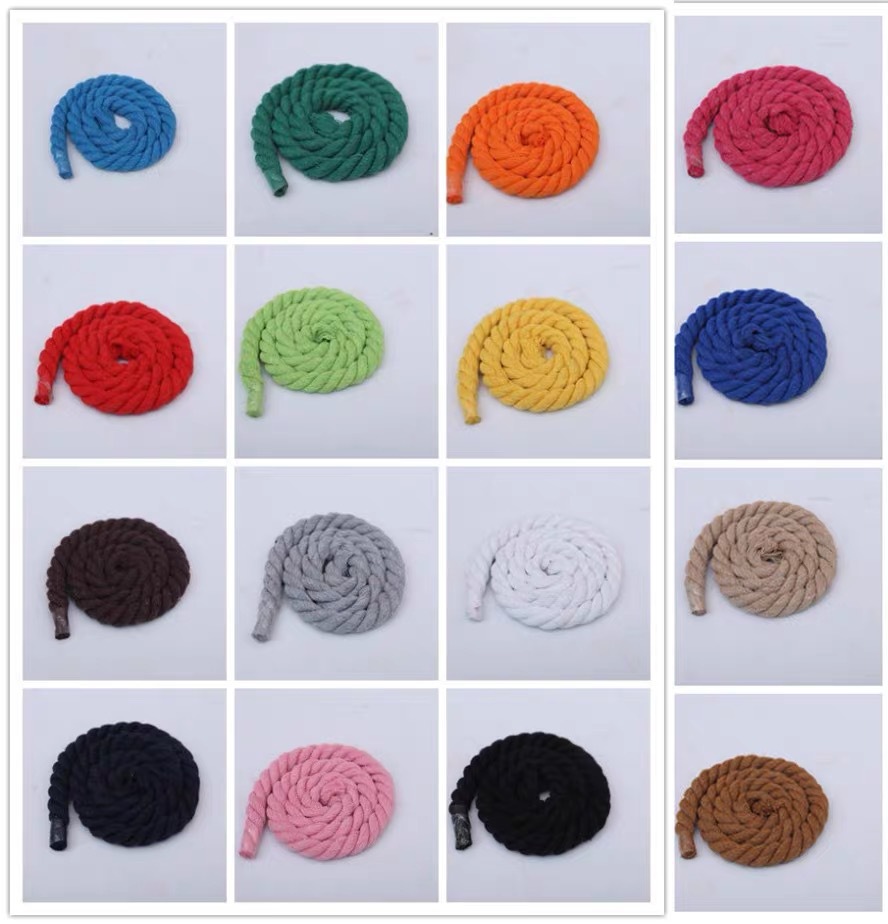 Colorful Three-strand Cotton Rope diy Accessories Tapestry Kindergarten Woven Twist Hanging Design Cord Rope