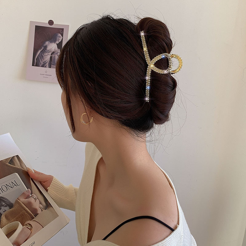 Fém fogócsat női fej hátulján lévő cápacsat nagy elegáns, csúcskategóriás, Sense internetes hírességek hajcsat fejfedő, nyári, új stílus_voghion.com