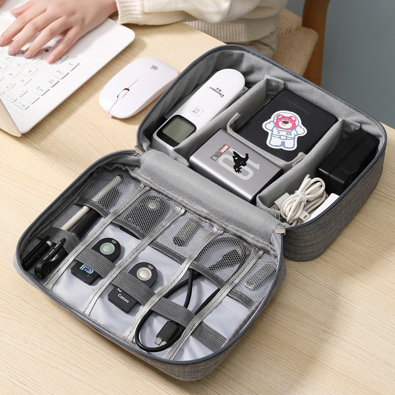 Cation data line charger storage bag portable waterproof mobile phone digital bag factory direct
