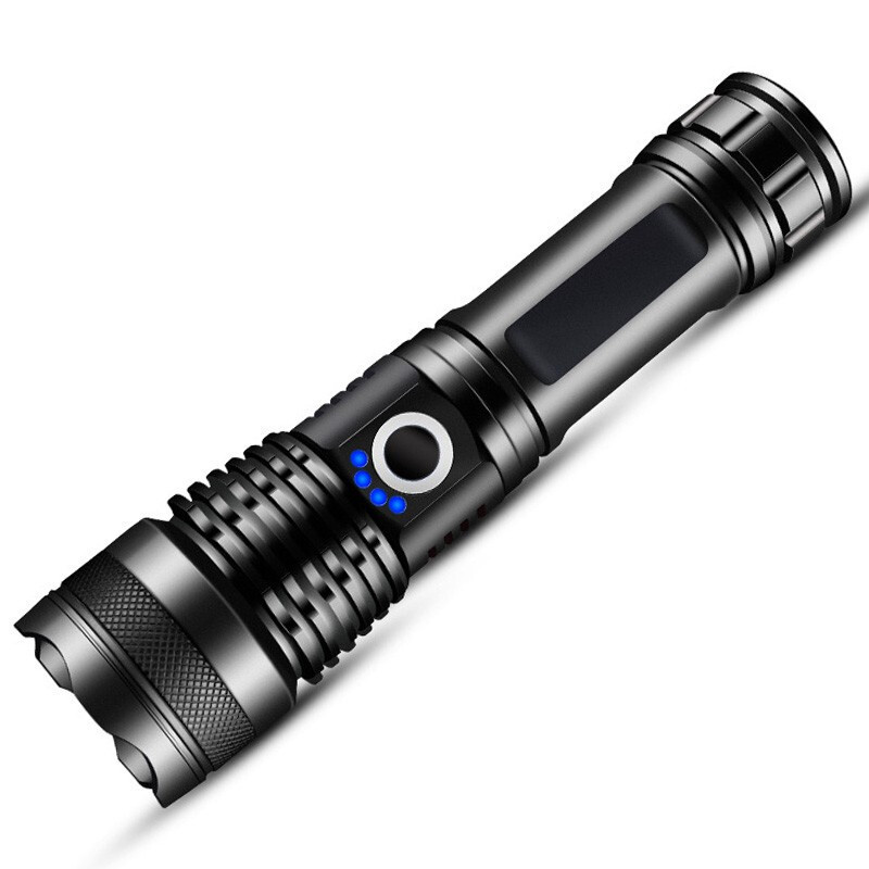 Cross-border aluminum alloy XHPp50 flashlight telescopic zoom USB rechargeable outdoor waterproof flashlight wholesale