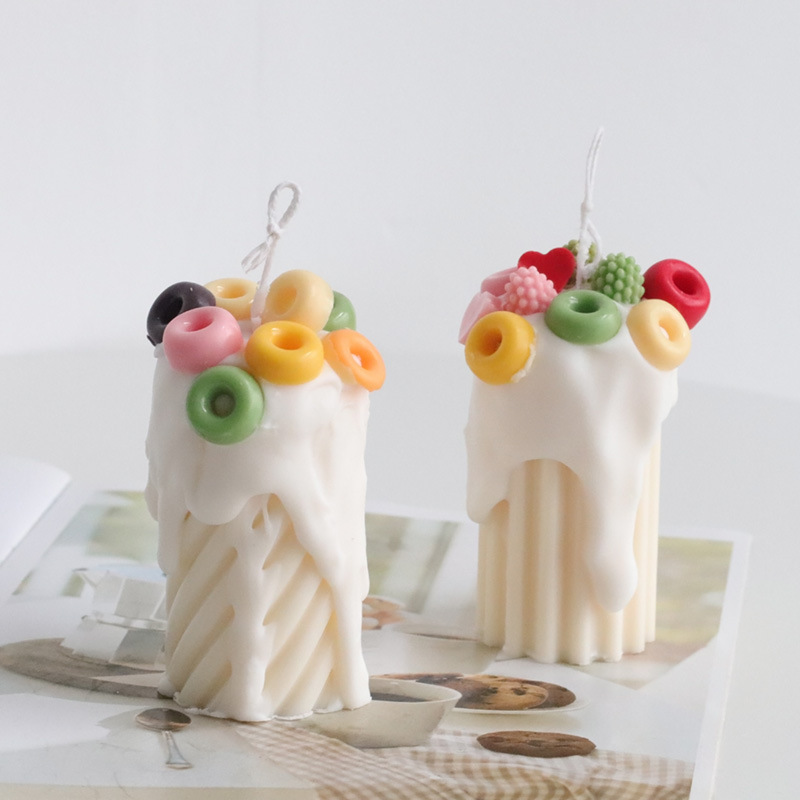 Meimuer variety of combination noodles Cake Fruit Strawberry love diy aromatherapy candle decorative silicone mold