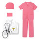 Children's doctor's clothing white coat nurse gown surgical gown professional role play 61 anti epidemic costume wholesale