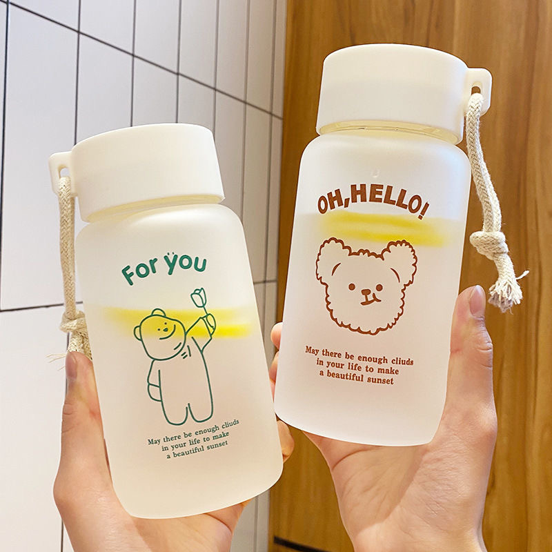 Korean version of plastic water cup Primary School students creative children's men's and women's drop-proof portable portable accompanying Cup advertising gifts LO