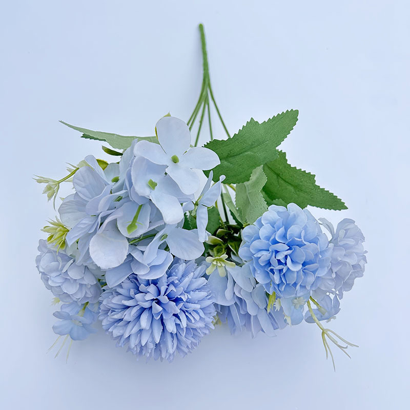 5 fork small flower simulation bouquet artificial Juanhua home hotel decoration flowers_voghion.com