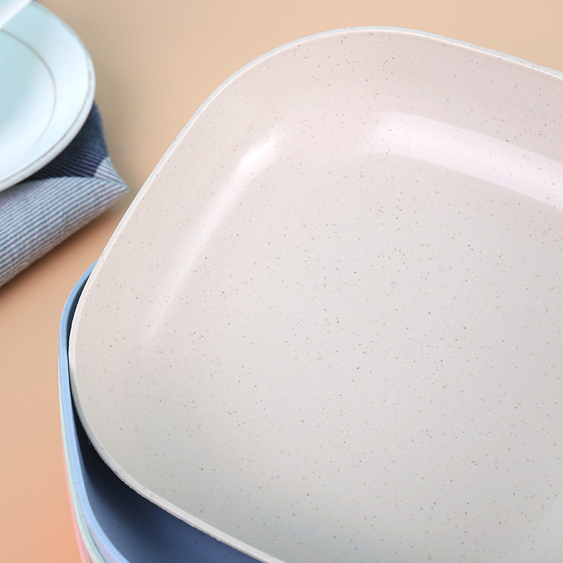 Wheat straw bone dish household snack plate fruit salad dried fruit dish pastry bone plate plastic small dish