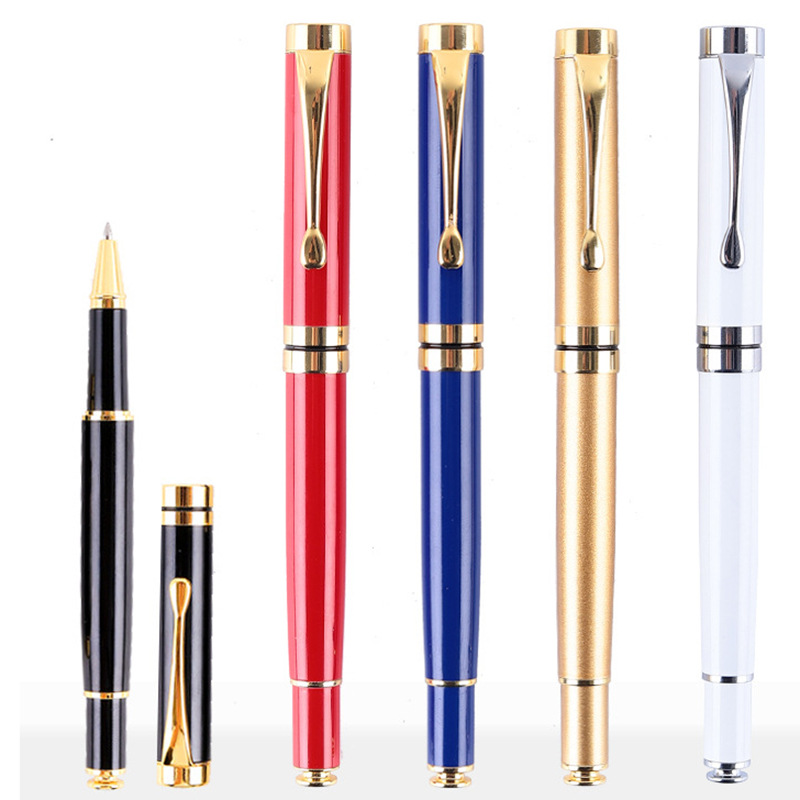 Cross-border hot-selling high-grade metal signature pen stainless steel ball pen business office neutral pen factory direct wholesale