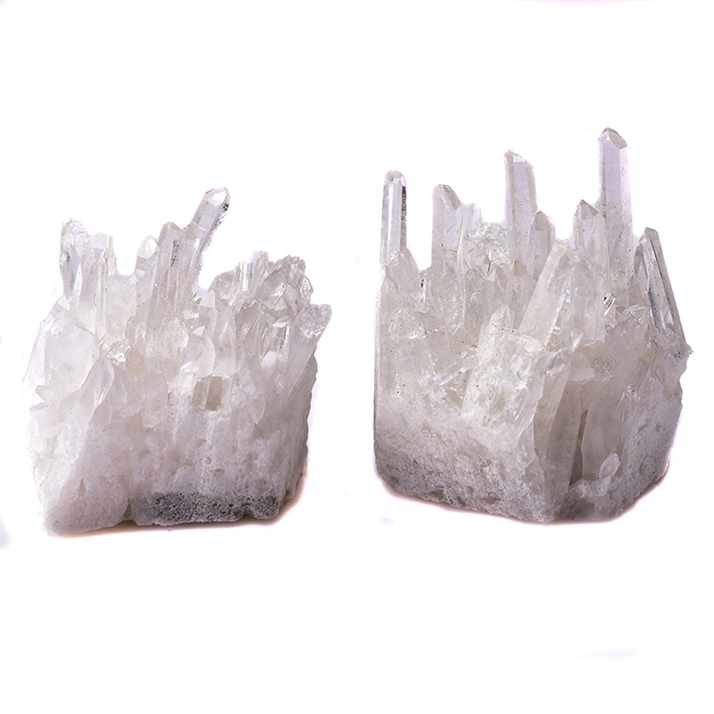 Cross-border hot sale natural white crystal cluster ore home decoration crystal mineral stone manufacturers wholesale