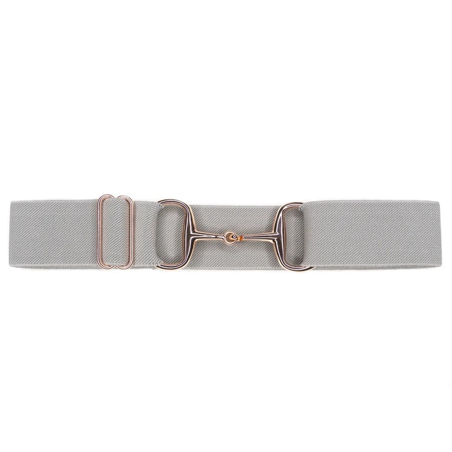 Factory direct men's and women's elastic belt horseshoe buckle equestrian elastic elastic belt