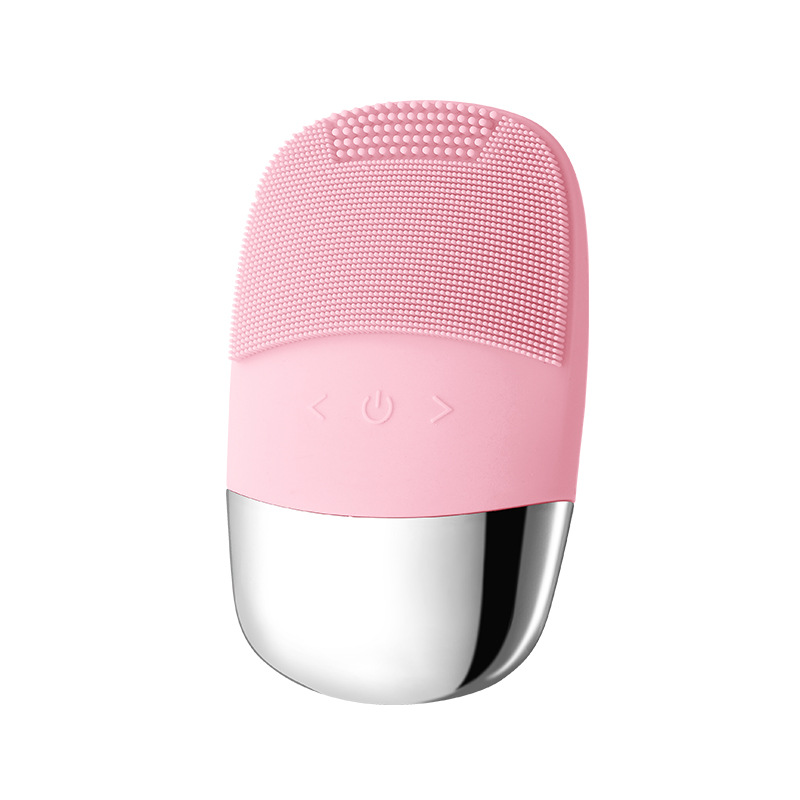 Silicone Cleansing instrument Electric Silicone Cleansing instrument deep pore cleaning Mini Waterproof ultrasonic vibration face washing instrument