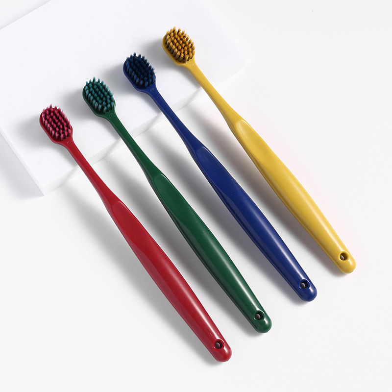 Shake Tone Same Wide Head Toothbrush Korean Macaron Couple Japanese Series 2 Pack Soft Hair Toothbrush Small Plate Couple Toothbrush