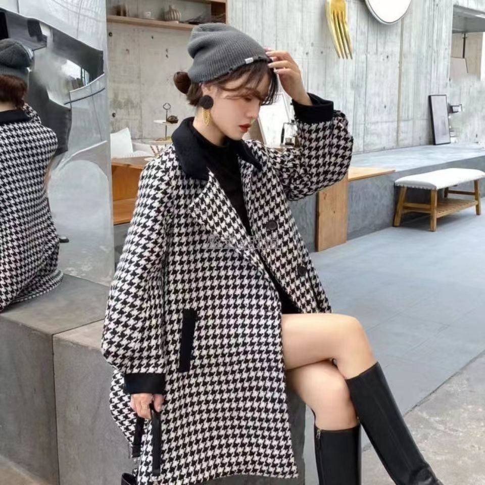 Winter verdickter Wollmantel Damen Winterkleidung 2023 neuer mittellanger Wollmantel im westlichen Stil kleiner Duft trendig_voghion.com