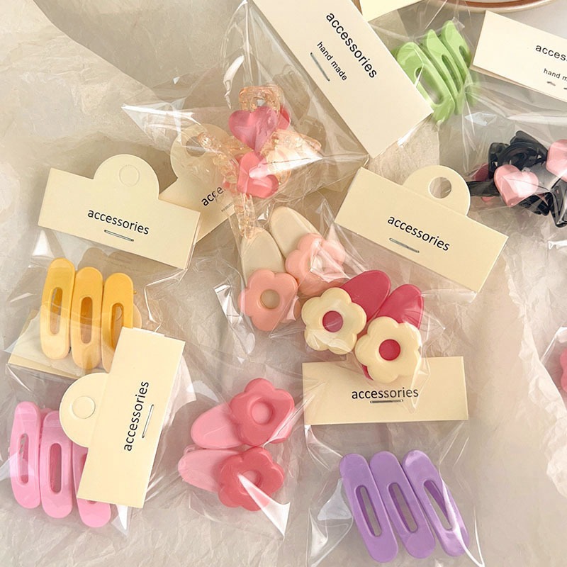 Pink cute side hairpin bow BB clip girl's heart bangs clip forehead broken headdress hairpin wholesale