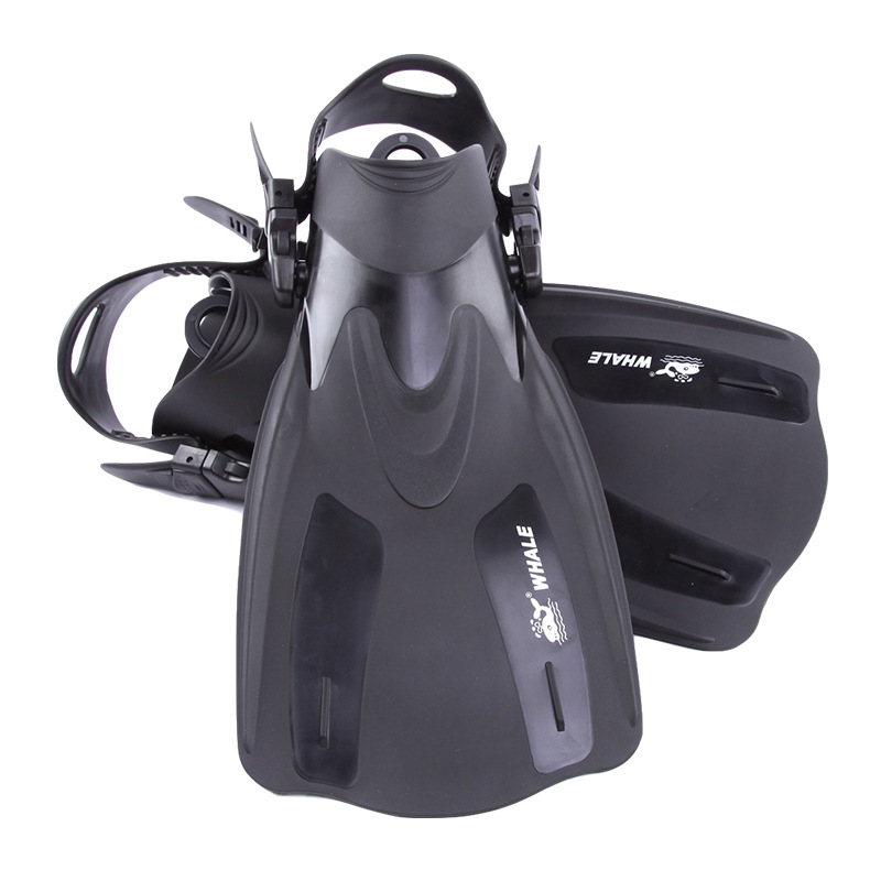 Whale Spot Adult Diving Swimming Training Equipment Summer Outdoor Snorkeling Frog Shoes Silicone Adjustable Short Flippers