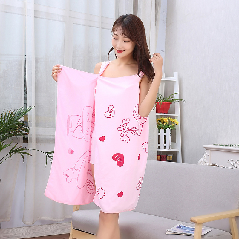 Printed bath skirt foreign trade variety bath towel variety women's bath skirt anti-exposure microfiber soft absorbent wearable bath towel