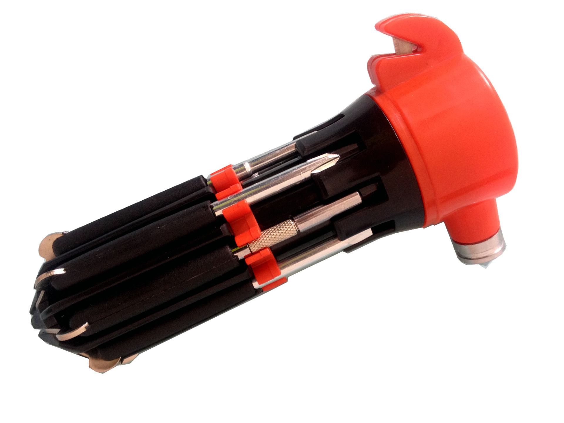 Direct selling car eight-in-one screwdriver with LED flashlight multi-function screwdriver portable maintenance screwdriver