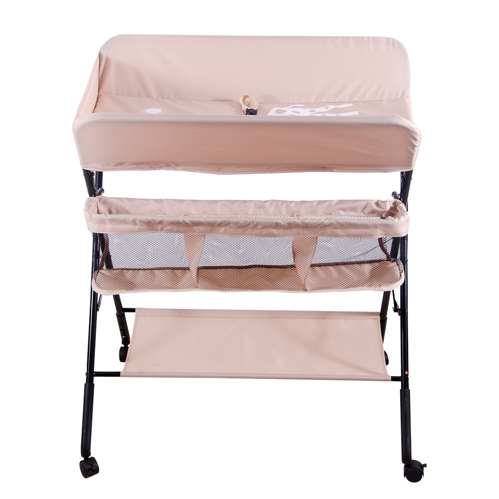 Foldable portable storage diaper table baby massage touch baby care table height adjustable changing table