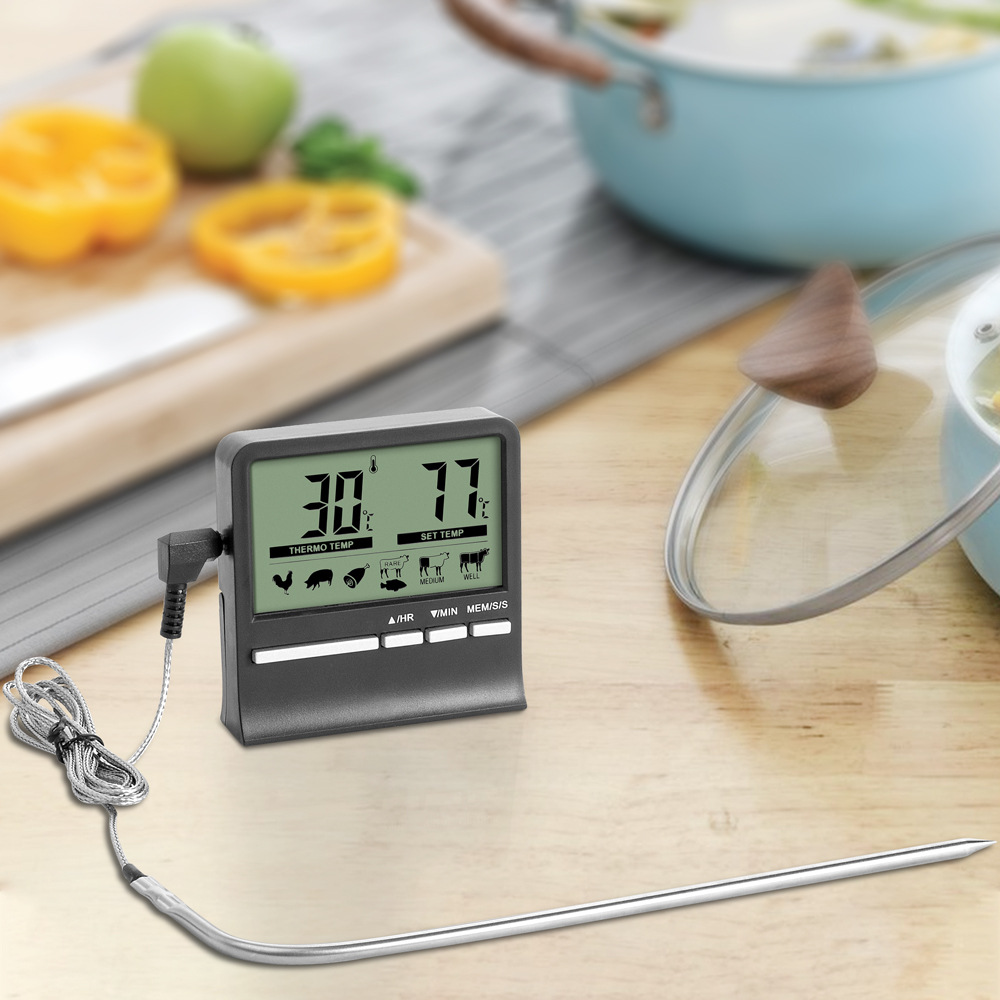 Cross-border new barbecue oven thermometer BBQ kitchen baking probe food thermometer