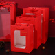 Window red * cuboid small (15*10*20)cm without elevator