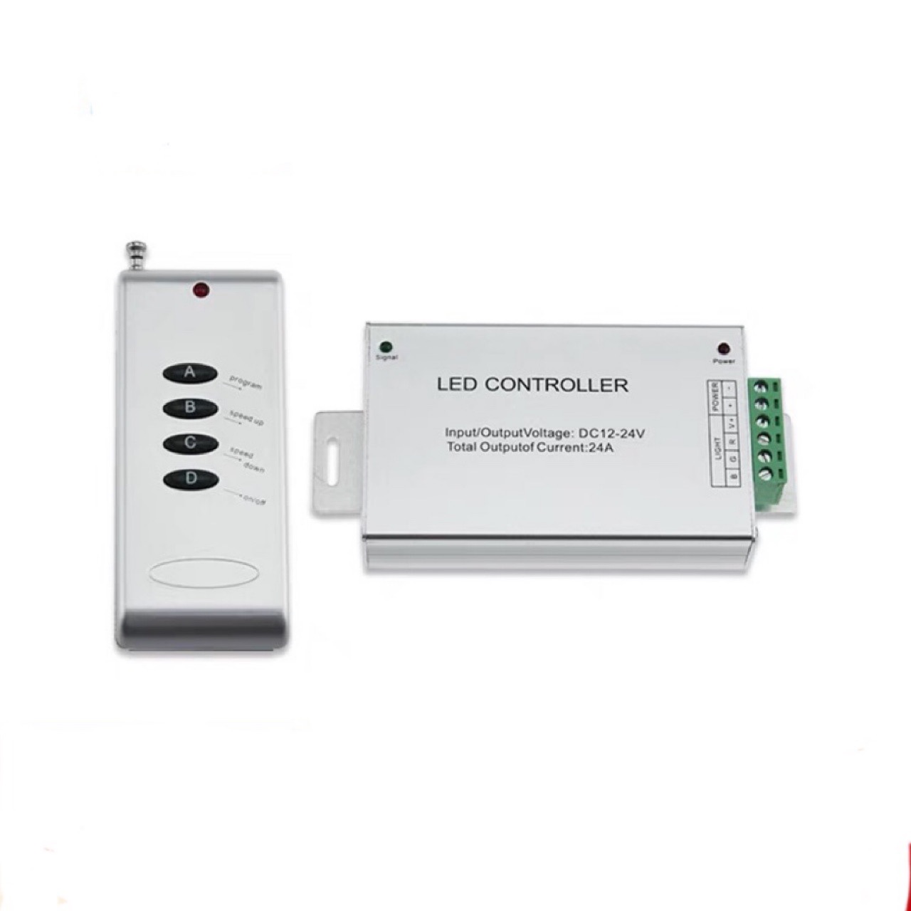 4 Key 24A controller, RF wireless radio frequency 24A controller, LED light bar controller 12-24V