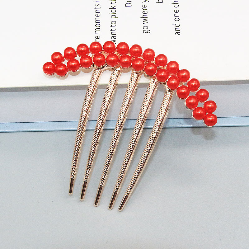 Pearl Rhinestone Hair Comb Butterfly Comb Side Clip Hair Clip Adult Bride Wedding Plate Hair Clip Headwear Hair Clip Hair Hairpin