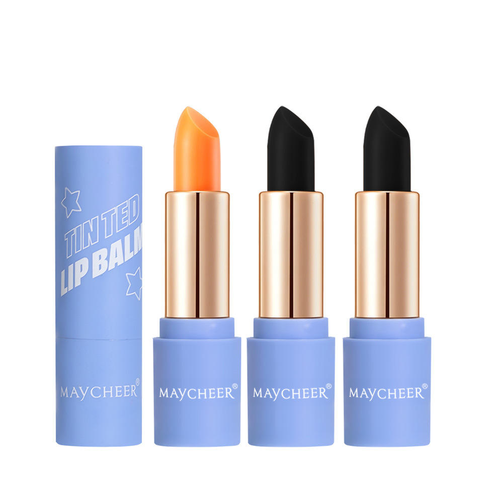 MAYCHEER Meisier Black Color-changing Lipstick Women's Water Lip Balm Moisturizing and Moisturizing 