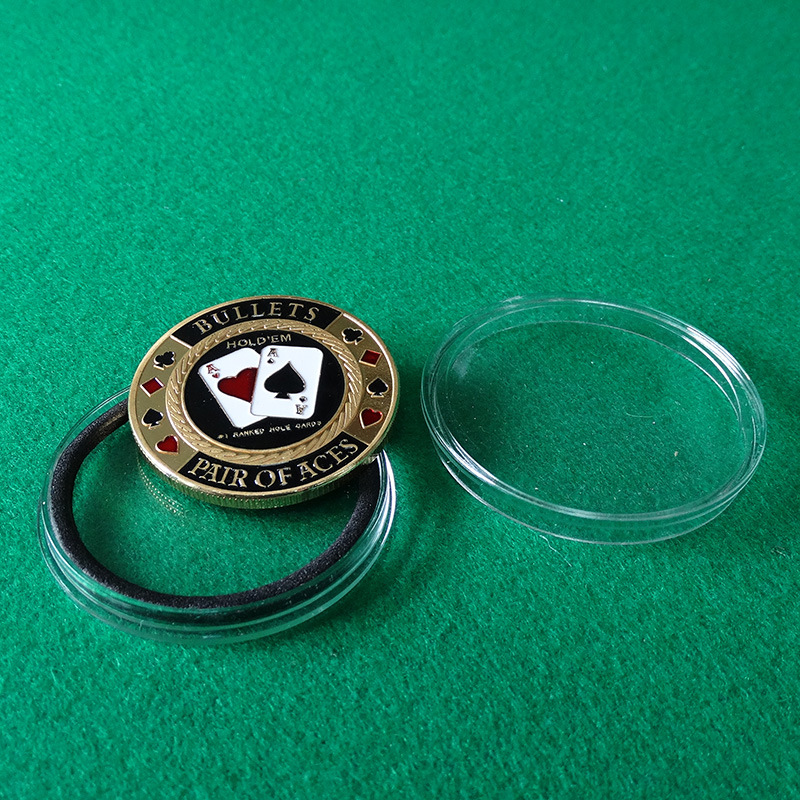 Texas Hold'em Gift Card Presser Card Metal Chip Card Guard Iron Gold Plated 100 Optional