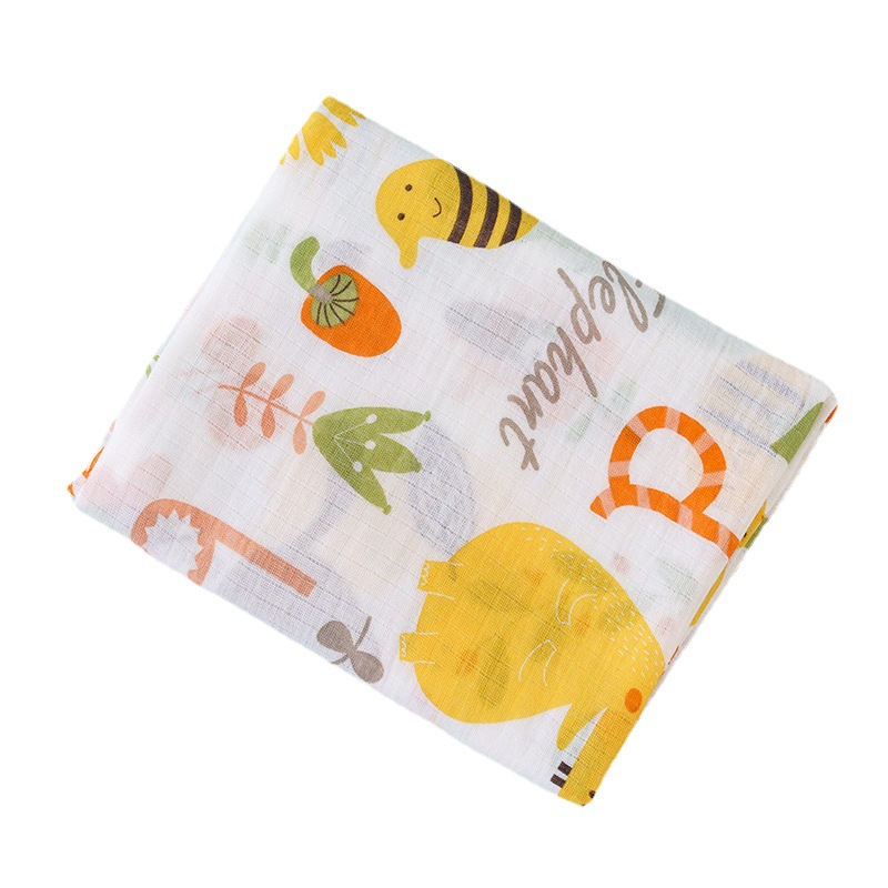 ins Gauze Wrong Towel Newborn Cotton Double Layer Cartoon Baby Blanket Cotton Newborn Baby Bath Towel Swaddle Towel