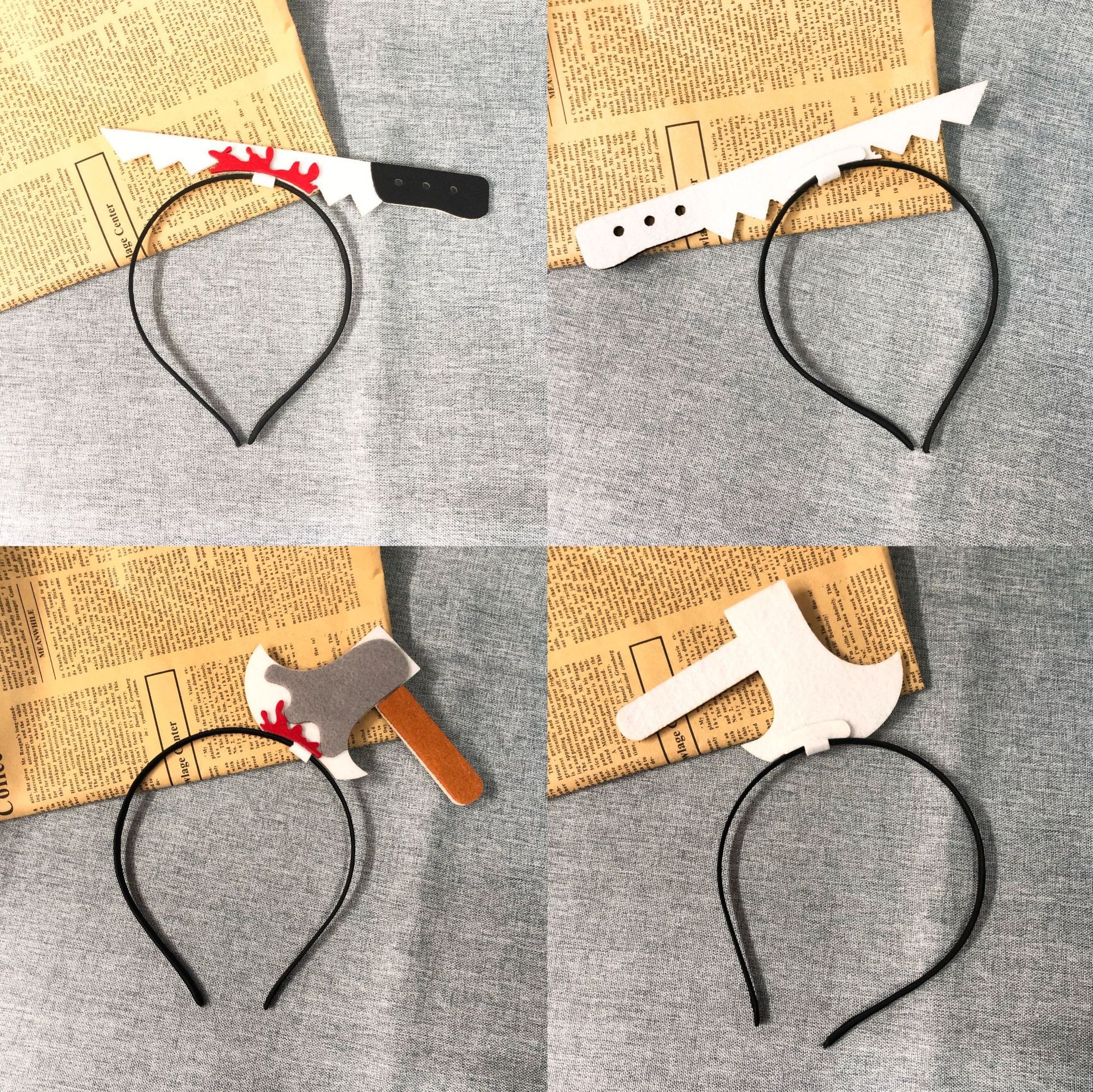 Creative Funny Chopper Axe Hair Hoop Halloween Funny Internet Celebrant Photo Headband Party Decorative Hair Accessories Wholesale