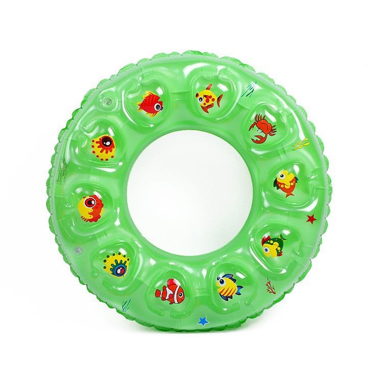Factory wholesale 50-90# swimming ring thickened children inflatable swimming ring thickened double airbag swimming ring bubble swimming ring