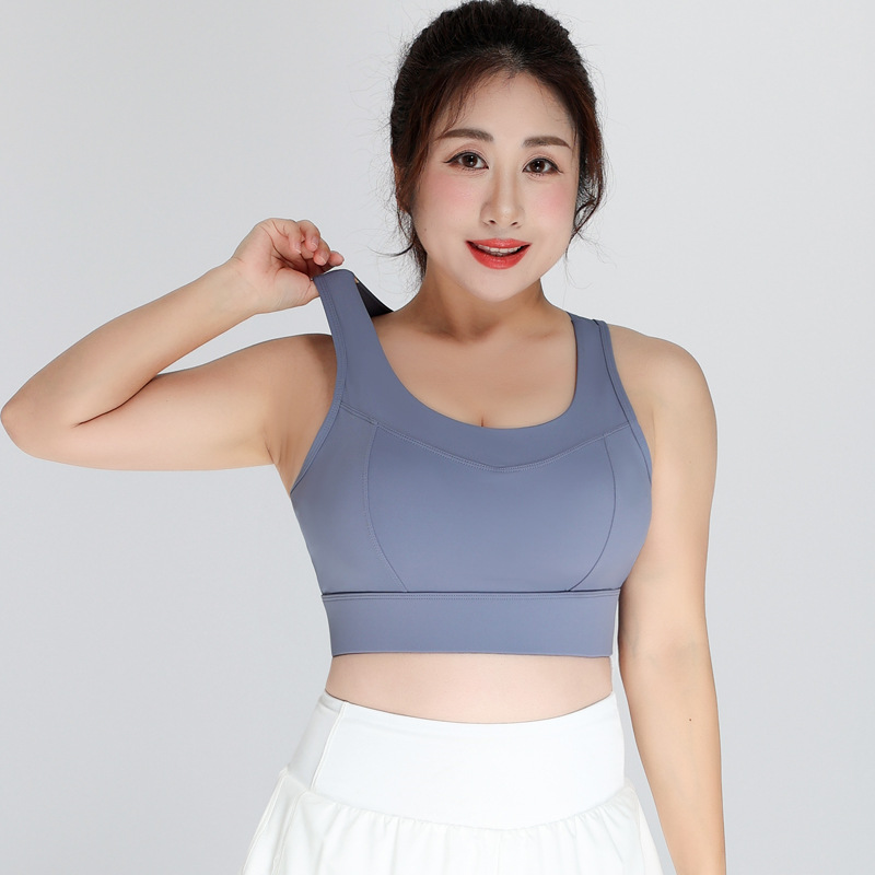 New Easy-to-Wear Sports Underwear with Hidden Buckle Adjusting Slim-fit Yoga Bra Hollow-out Beauty Back Integrated Training Vest