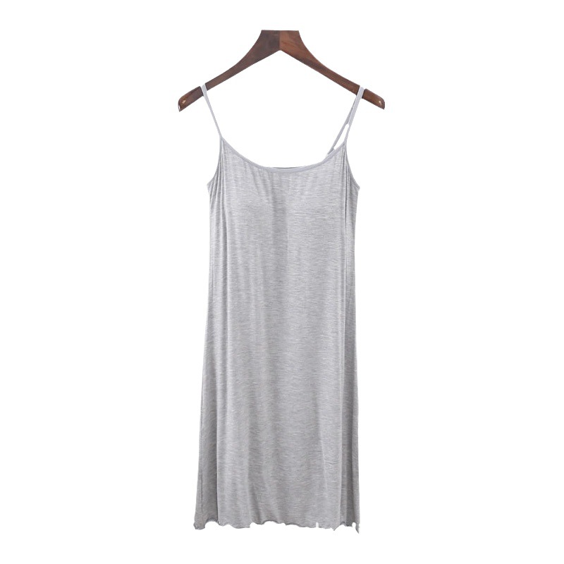 22 Spring and Summer New Arrival Slip Skirt with Chest Pad Women's Modal Dress Cup One-piece Home Base Skirt Large Size