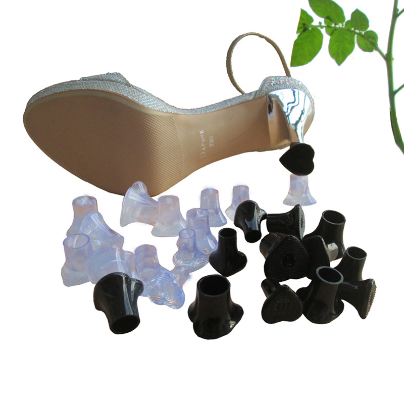 High-heeled shoes small heart-shaped heel cover thin heel second-changing thick heel protective cover super soft wear-resistant non-slip silent dance shoe cover
